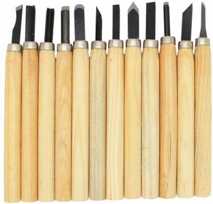 R H lifestyle Wood Carving Tools (Set of 12 pcs) for Professionals, Carpenters and hobbyists for Basic Carving as Well as Detailing Combination Chisel Set