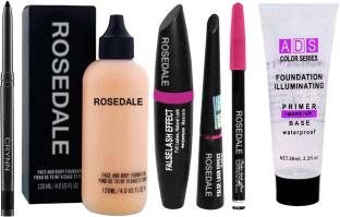 Crynn Smudge Proof HDA64 Makeup Beauty Kajal & Rosedale Eyeliner , Mascara , Eyebrow Pencil & Valentines Edition Face & Body Mc Foundation & Illuminating Foundation Base Primer