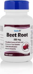 HealthVit Beet Root 500 mg 60 Capsules For Immunity Booster