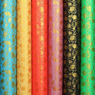 Elegant Casa Golden Floral Print Gift Wrapping Paper(Multi Colour, Size â 30 x 19.5 Inches) Multicolour Gifts Wrap Roll, Printed Sheet for Birthdays, Weddings (20 pcs ) No Character Paper Gift Wrapper