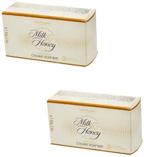 Oriflame Milk and Honey Gold Softening Creamy Soap Bar, 100g - Pack Of 2