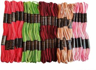 Lucknow Crafts Multicolor Double Shaded Thread
