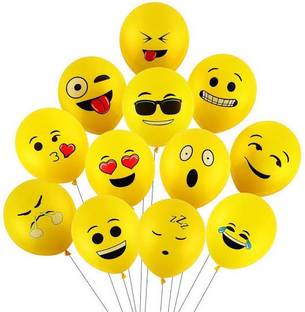 Urban Printed Emoji Balloons Smiley Face Expression Latex Balloon Emoji Themed Party Supplies Balloon