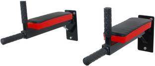Allyson Fitness Heavy Duty Dips Bars - for Wall mounting, 4 Handle Bars with Padding on arms Dip Station