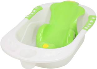 Maanit Plastic Bath Tub with Toddler Sling Seat