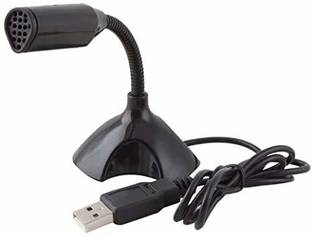 TECHGEAR Microphone usb with Stand Mini Desktop Studio Speech Mic for PC Laptop Camera Microphone