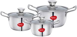 Pigeon Conical Casserole 3 Piece Set Induction Bottom Cookware Set