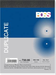 NAVNEET BOSS Regular Duplicate Books Unruled 200 Pages