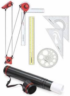 AALA Mini Drafter set of 6 Products Mini Drafter, Scale, Set Squares, Pro Circle, Sheet Container with Best Quality Drafting Compass Set