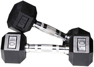 Silvie 20kg Rubber Coated Professional Hex Dumbbell Set Fixed Weight Fixed Weight Dumbbell