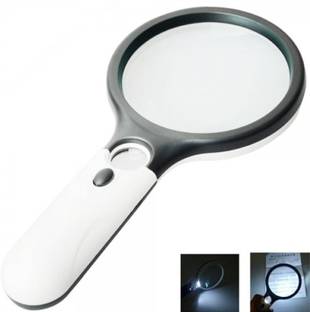 Anvey Magnifying Glass with 3 Led Light, 3X & 45X Handheld Magnifying Glass for Reading, Jewellery Loupe, Magnifying Glass for Kids, Reading Magnifying Glass Lens, Magnifying Glasses 3X & 45X LED MAGNIFIER