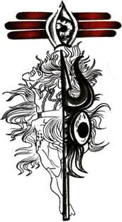 Ordershock Shiv Trishul Damru Eye Mix Temporary Body Tattoo Men and Women Waterproof