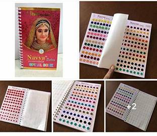 NAVYA Sticker Kumkum Multi Size & colored Spiral Book Bindi Forehead Multicolor Bindis