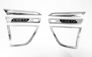CARMART Head Light Garnish for CRETA 2020 Imported Chrome Hyundai Creta Front Garnish