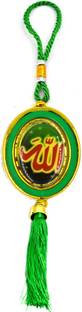 AFH 786 Allah Green Islamic Car Mirror Charm Decorative Hanging Ornament Car Hanging Ornament