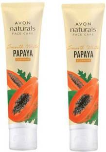 AVON Natural Papaya Whitening Cleanser 100g Each (Set of 2) (200 g) Face Wash