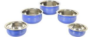 Revi Color Coating Blue Stainless Steel handi set of 5 piece Cookware Set