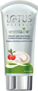 LOTUS HERBALS herbals White Glow Yogurt Skin Whitening & Brightening Masque 80g Pack of 2