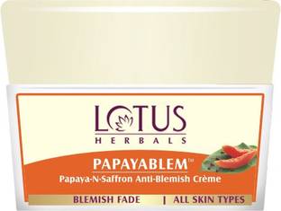 LOTUS HERBALS Herbals Papayablem Papaya-n-Saffron Anti-Blemish Cream