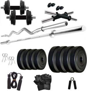STARX 50 kg 50kg PVC plates dumbbell set Home Gym Combo