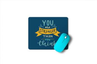 Yellow Alley Motivational Quotes Mouse Pad |You Are Stronger Than You Think |Personalised Mouse Pad|High Quality|Anti - Slippery Mouse Pads Non Slip Base Mousepad