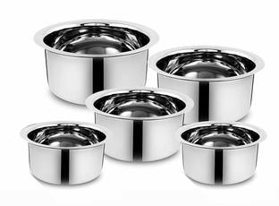 RBGIIT Stainless Steel Storage Bowl Mixing Decorative Serving Dall Sabzi Salad Soup Ramkin Cooking Storage