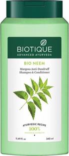 BIOTIQUE Bio Neem Margosa Anti - Dandruff Shampoo & Conditioner 340ml Men & Women
