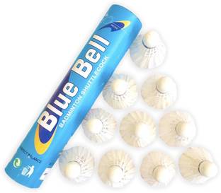 MEKKOKART 10pc BlueBell feather badminton shuttlecock Feather Shuttle  - White
