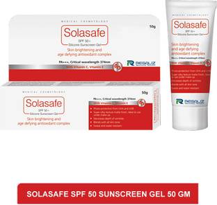 Regaliz Sunscreen - SPF 50 solasafe SPF 50 Sunscreen Gel - dermatologist recommended sunscreen gel 50g