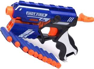Toyvala Super Advanced PUBG Themed Soft Bullet Gun Shooting Gun Toys with 5 Foam Bullets & 5 Suction Dart Bullets/ Soft Bullet Gun Hot Fire Guns & Darts