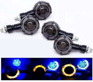 Golden Fox Front, Rear LED Indicator Light for Universal For Bike Splendor Plus, Pulsar 135, Splendor NXG, Splender iSMART, Splendor Plus