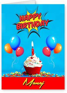 Midas Craft Happy Birthday Manoj ….10 Birthday Wish Greeting Card