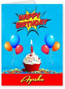 Midas Craft Happy Birthday Ayesha ….10 Birthday Wish Greeting Card