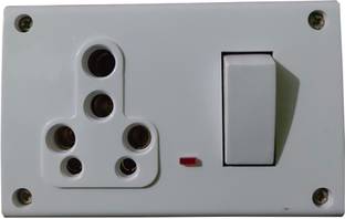 Hansh Combined Power Box with Switch Socket & Indicator (16 AMP) 16 A Five Pin Socket