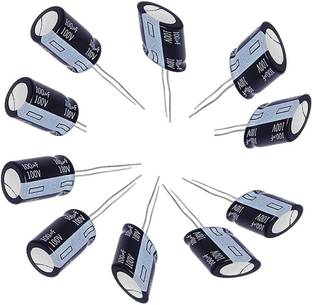 Cam cart 100uF 100V 105C Radial Electrolytic Capacitor Pack of 10 Electronic Components Electronic Hobby Kit