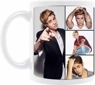 SAHU KRAFT Justin Bieber Collage WHAT DO YOU MEAN? Glossy Printed (PK-009) Ceramic Coffee Mug