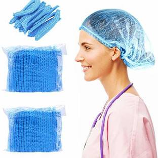 DM SPECIALLY FOR SPECIALIST - Quality Disposable Bouffant Caps for Hospital, Restaurants & Home Use, Blue Color Surgical Head Cap