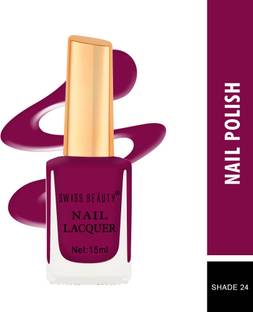 SWISS BEAUTY Nail Lacquer Long Wear Nail Polish, Nail Makeup, Shade-24 ,15 ml Shade-24