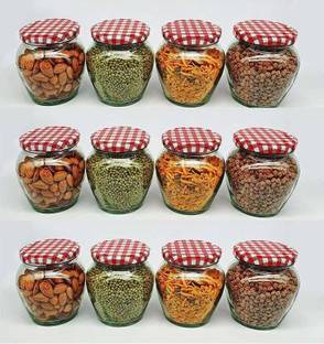 Sitaram Creation Glass Grocery Container  - 400 ml