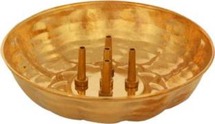Bekner Brass Agarbatti Stand plate with Ash catcher Incense Holder Brass Incense Holder Brass Incense Holder