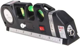 Inditrust Latest Digital Distance Laser Level Meter Pro 3 Leveller Measure 8FT Aligner Ruler Area Black 2 Line Measuring Tape Measurement Tool Device Instrument Professional Horizontal Vertical Non-magnetic Line Level