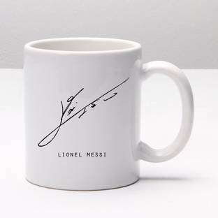 JAIPURART Lionel Messi Signature Ceramic Coffee Mug