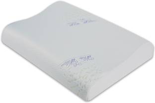 The White Willow Small Size Cervical Contour Memory Foam Motifs Orthopaedic Pillow Pack of 1