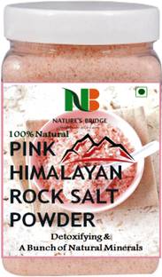 Nature's Bridge Himalayan Pink Rock Salt Powder 500 Gm Jar Pack / Pink Rock Salt / Rock Salt - 500 gm jar Himalayan Pink Salt