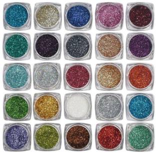 Elecsera Eye shadow 25 Multi color Glitter Pack of 25 200 g