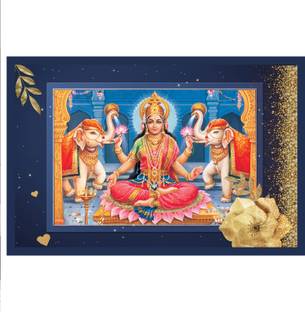 god & god's 46 cm Mata Laxmi Sparkle Lamination Sticker Self Adhesive Sticker