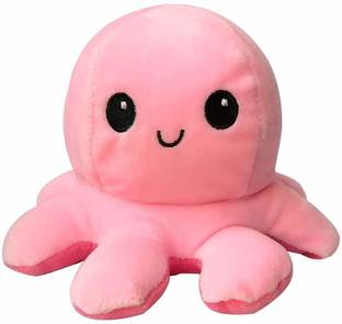 Agnolia Reversible Flip Octopus Plush Stuffed Toy  - 14.5 cm