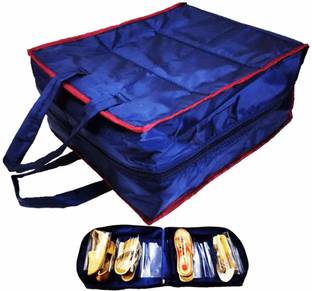 KutumB Shoe Organiser Bag/Cover / Shoe Tote Shoe Tote bag| Shoe organizer with a capacity of 6 pair of shoes, easy to store and use kutumbshoetote001