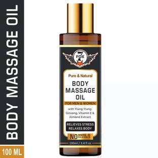 7 FOX Full Body Massage OIl For Relieves Stress Relaxes Body Therapeutic Grade Oil For Men & Women- Hair Oil
