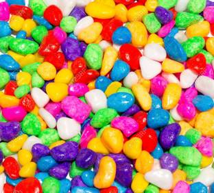rashuali 1kg Multi Colored Asymmetrical Marbles/Pebbles/Stones for Decoration/Garden/Table Vase/Aquarium, [Multicolour] Painted and Polished Painted Asymmetrical Marble Pebbles